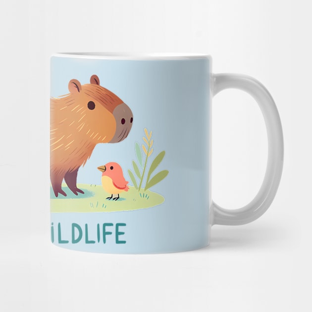 Capybara - Protect Wildlife by PrintSoulDesigns